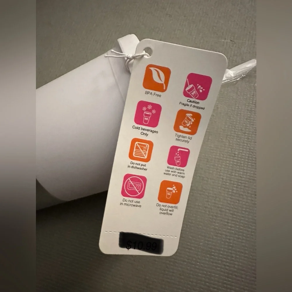 Dunkin Soft Acrylic Tumbler Silver and White - Picture 5 of 5